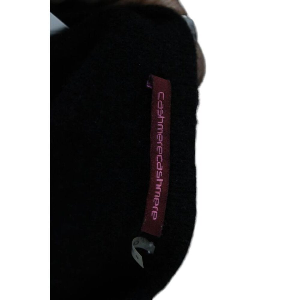 Cashmere Women Pullover Sweater Black Crew Neck 3/4 Sleeve Size S - Picture 4 of 5